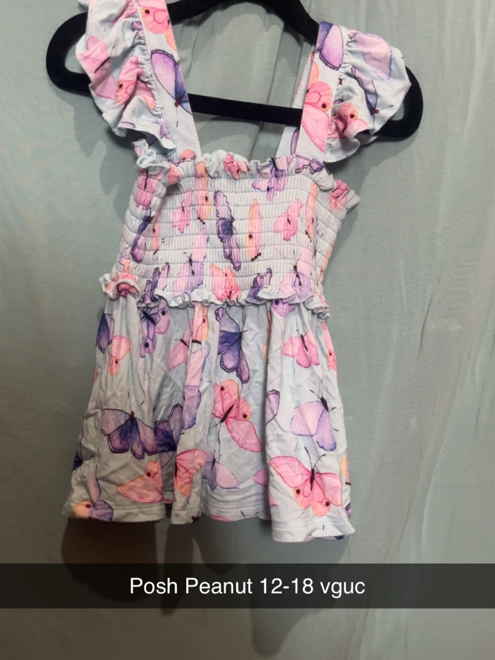 Posh Peanut Pink Purple Butterfly Tank Top